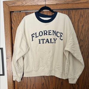 American Eagle Outfitters Cream Crew Neck Sweater